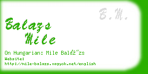 balazs mile business card